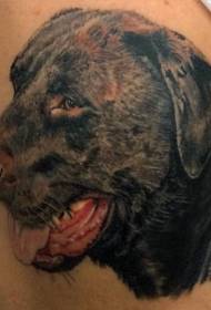 팔 색상 현실적인 귀여운 강아지 아바타 문신 패턴
