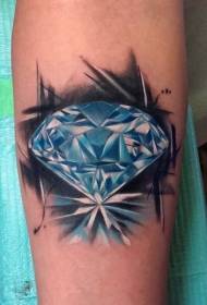 lyts Realistysk blau suver diamantarm tatoetmuster