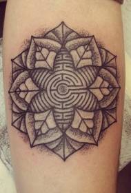 černý bod bodnutí mandala květina bludiště paže tetování vzor
