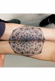 lengan pola geometris pola tato dekoratif hitam