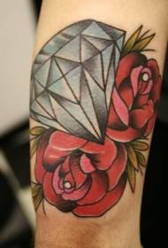 Diamondên Paint Simple bi Modela Tattoo Rose Arm