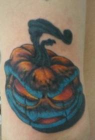 brazo gracioso color monstruo pequeño calabaza tatuaje patrón