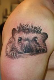 braccio tatuaggio grigio riccio testa tatuaggio