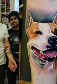 arm ganz realistesch schéin Hond Avatar Tattoo Muster)