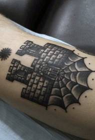 ruku crni tajanstveni uzorak tetovaža dvorca