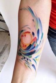 lindo patrón de tatuaje de brazo decorativo de acuarela