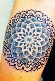 modèle de tatouage de fleur de tatouage d'épine de bras bleu