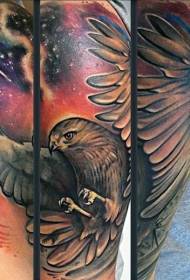 velmi krásné barevné noční oblohy a tetování vzor paže velké orlice