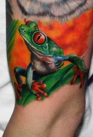 Vibrant realistic yemuti frog tattoo pateni paruoko