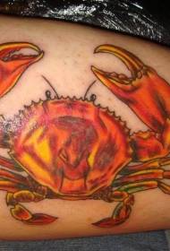 braso kahanga-hangang pulang pattern ng tattoo ng crab tattoo