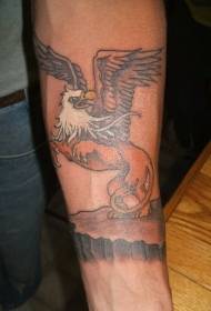 Griffin est forma animalis viverra brachium bestia figuras pinxit