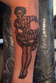 braccio molto carino Modello di tatuaggio sexy ragazza di colore