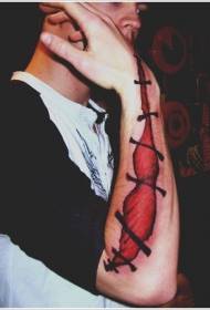 braccio grande colorazione cicatrice cuciture modello tatuaggio personalità