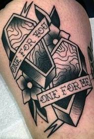 litreacha cónra agus bláth dubh dubh) Patrún tattoo