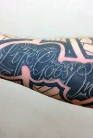 arm wonderlike wit lettertatroonpatroon