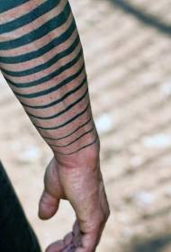 krah jednostavan crni prugasti plemenski uzorak tetovaža
