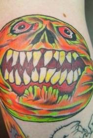 рака на хорор стил боја боја луда зло тиква шема на тетоважа