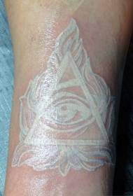 arm wit oog piramide tattoo patroon