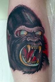 stara škola ljuti gorila nazorak tetovaža ruku