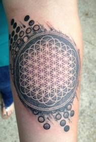 grå blæk stil dekorative vanilje arm tatovering mønster