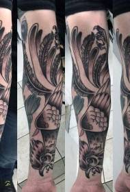 Modèle de tatouage de bras de grosse bite couleur old school