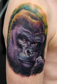 mkono mzuri wa rangi ya rangi ya rangi ya gorilla