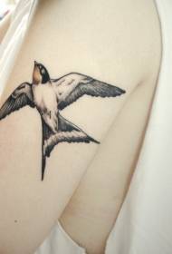 svälja tatueringsmönster på damens arm