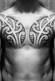 Half A Black Tribal Style Totem Tattoo) pattern