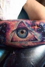 ruka fenomenalno uzorak zvjezdanog neba i trokuta oka u obliku tetovaže