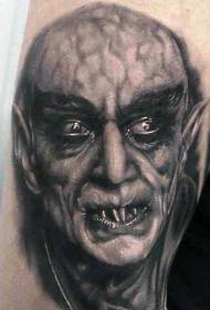 ръка много реалистичен черен стар страх модел чудовище татуировка