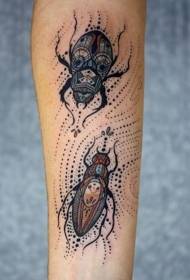 arm cool color insect tattoo) pattern