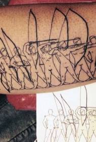 o le au faifaʻailoga e fai ma faʻataʻitaʻiga le tattoo pattern