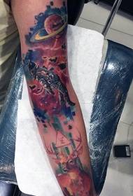 braso ng eleganteng ipininta na tema ng puwang at pattern ng tattoo ng usa