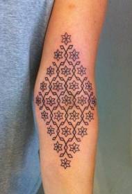 arm black flower shape Jóias tatuagem padrão