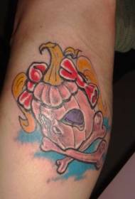 ročno obarvan bučni tatoo vzorec tatujev lobanje