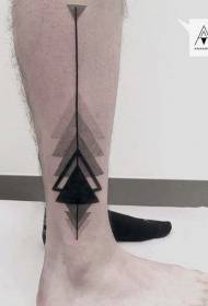 Kälber geometreschen Stil schwaarz a wäiss Sting Tattoo Muster