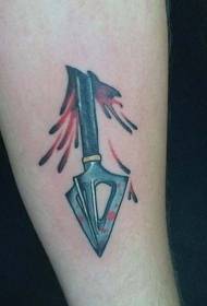 impressionant patró de tatuatge de braç de fletxa sagnant