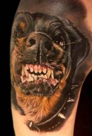 lengan warna merah corak tatu Rottweiler 13442 - corak tatu warna lemur dan tembikai menangis