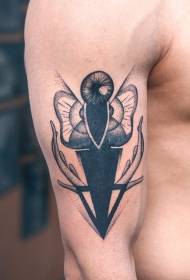 Braccio Insolito modello di tatuaggio geometrico falena spinosa