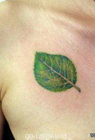 Dada depan dada popular tatu daun estetik popular