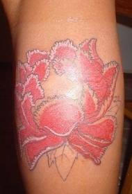 Pictiúr dath láimhe tattoo bándearg Lotus