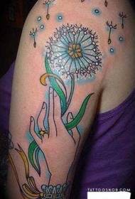 მკლავი dandelion tattoo ნიმუში