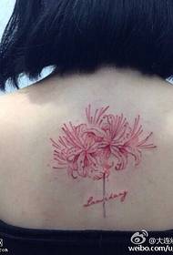 Linea posteriore di l'altru mudellu di tatuaggi di fioritura