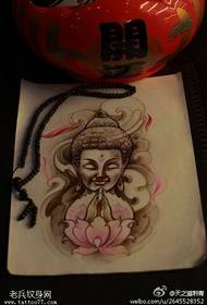 Spettaculu di u tatuatu, cunsigliate una statua di u manoscrittu di u tatuu di Buddha