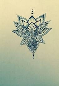 Lotus-tatuointi yksinkertainen linja-tatuointi lotus-tatuointi käsikirjoitus