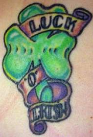 Irish Clover Letter Tattoo Muster