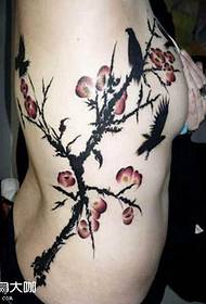 Waist plum tattoo pattern