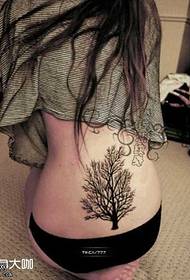 Modello di tatuaggio dell'albero posteriore