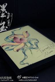 Gambar manuskrip tato lotus kapribadian sing warni