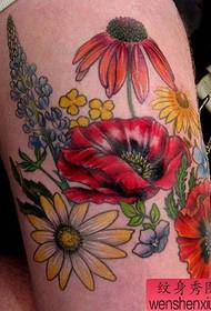 Thigh daisy hyacinth tattoo qauv